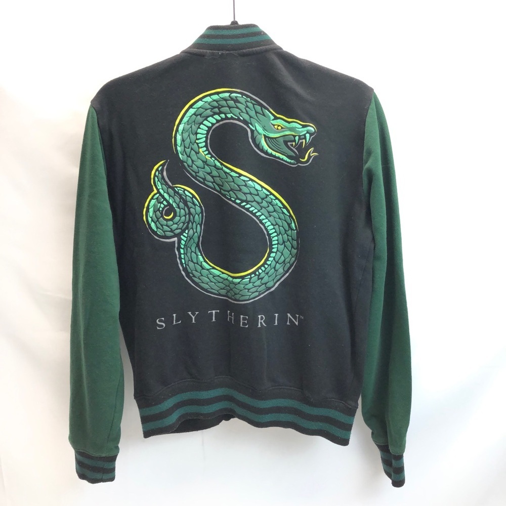 Harry Potter Slytherin Varsity Jacket - Green / Grey - Size Small (No Tag)